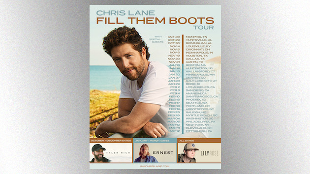Chris Lane will “Fill Them Boots” this fall with a headlining tour