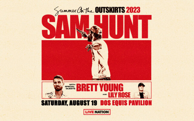 Win Tickets to See Sam Hunt w/Brett Young on 08/19/23 in Dallas!